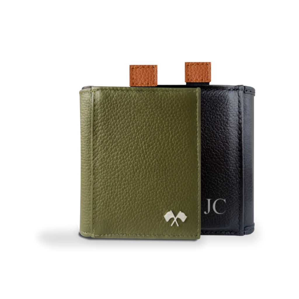 Billetera Mónaco Speciale Oliva / Negro